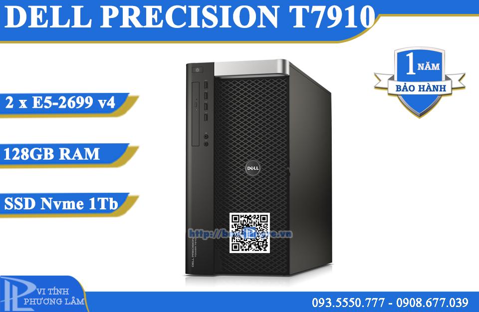 Máy Trạm Dell Precision T7910 / Dual Xeon E5-2696 V4 (2.2Ghz / 88 Luồng) / DDR4 128Gb / SSD NVme 1TB / Quadro M4000 (8GB)
